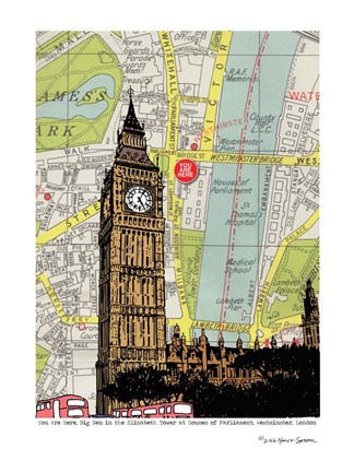 Framed Parliament and Big Ben London Print