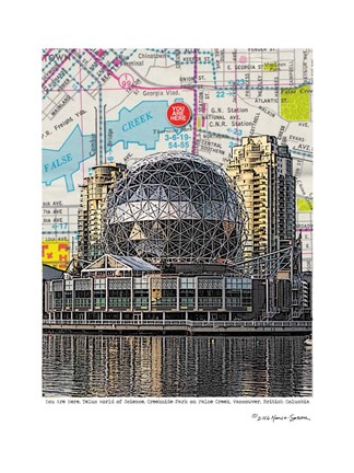 Framed Science World Vancouver Print