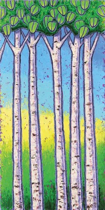 Framed Birches - Summer Print