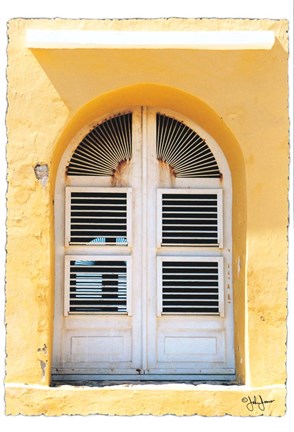 Framed Beach House Window Print