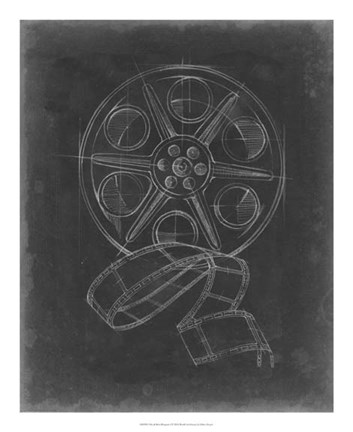Framed Film &amp; Reel Blueprint II Print