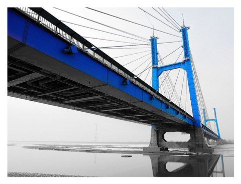 Framed Blue Bridge Print