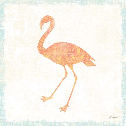Framed Flamingo Tropicale VI Print
