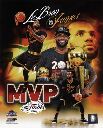 Framed Lebron James 2016 NBA Finals MVP Portrait Plus Print