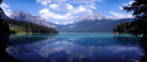 Framed Emerald Lake Reflections, Alberta, Canada Print