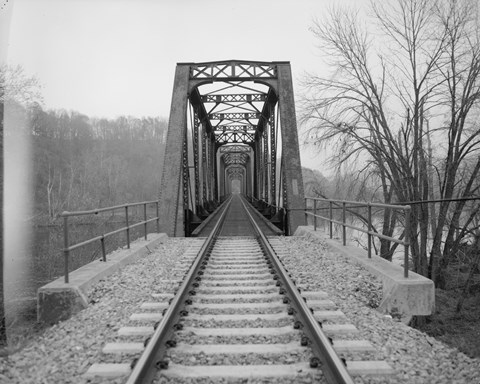 Framed VIEW NORTHEAST OF WEST END OF BRIDGE. - Joshua Falls Bridge, Spanning James River at CSX Railroad Print