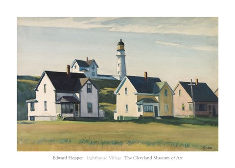 Framed Lighthouse Village (also known as Cape Elizabeth), 1929 Print
