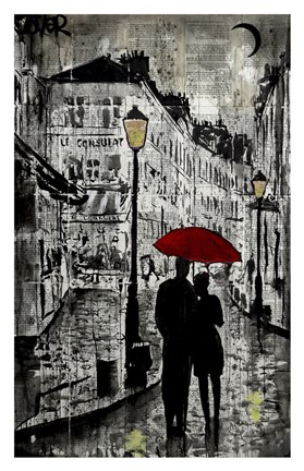 Framed Rainy Promenade Print