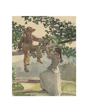 Framed On the Fence, 1878 Print