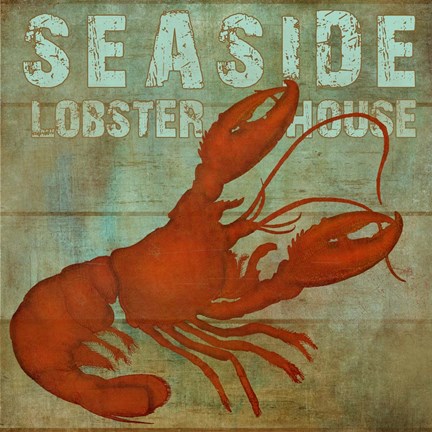 Framed Seaside Lobster Print