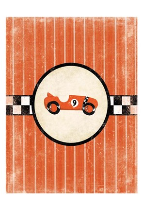 Framed Race Car Nine Print