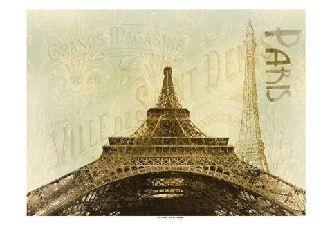 Framed Below The Eiffel Tower Print
