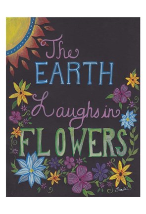 Framed Laughing Flowers Print