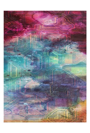 Framed Fifth Dimensional Color Drift Print