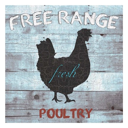 Framed Free Range Poultry Print