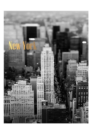 Framed Gold NY Fifth Ave Print