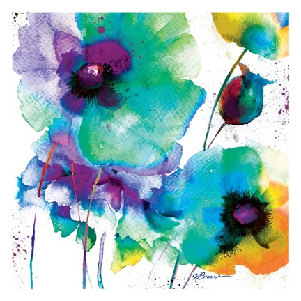 Framed Color Flowers Print