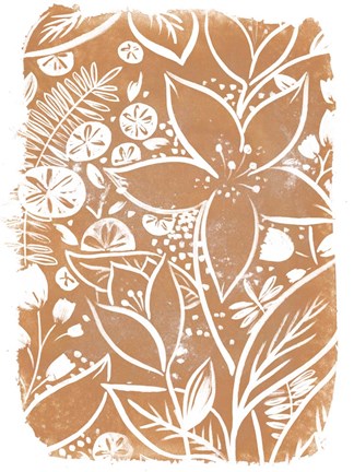 Framed Garden Batik V Print