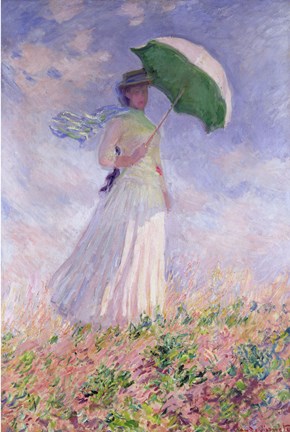 Framed Woman with a Parasol turned to the Right, 1886 Print