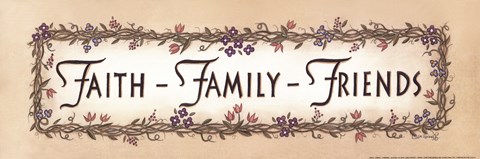 Framed Faith - Family - Friends Print