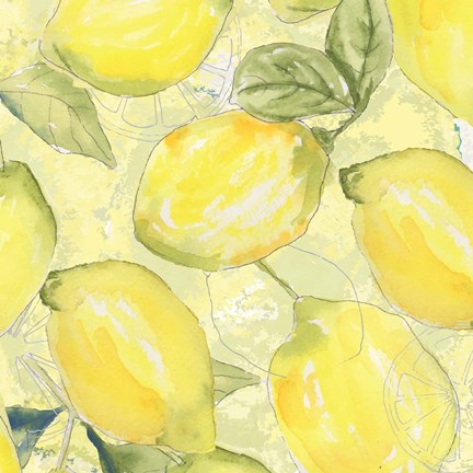 Framed Lemon Medley I Print