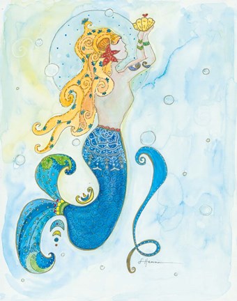 Framed Julia Mermaid Print