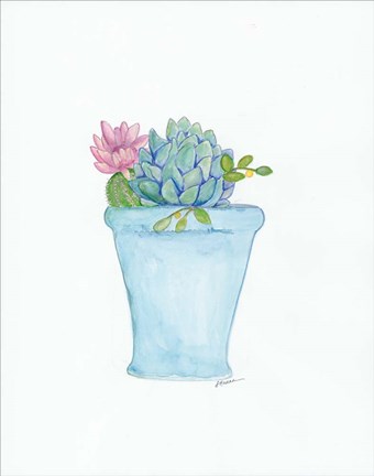 Framed Pink Cactus Flower Print