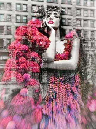 Framed Pink 2 Blur Print