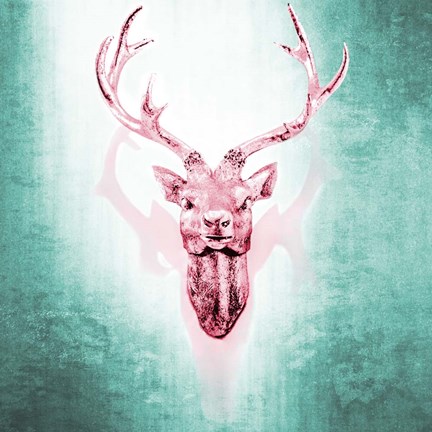 Framed Pink Deer Print