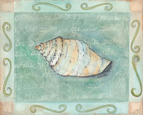 Framed Conch Seashell Print