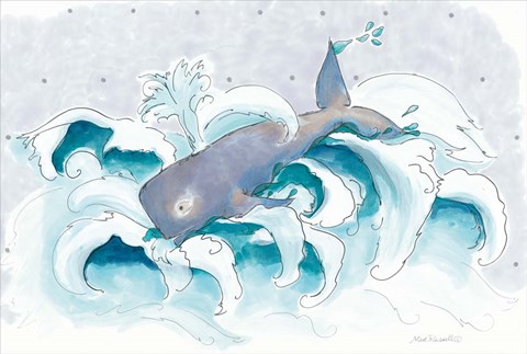 Framed Jonah&#39;s Whale Print
