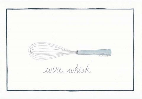 Framed Kitchen Wire Whisk Print