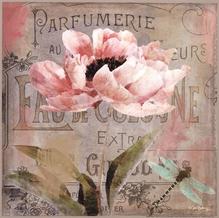 Framed Jardin Rouge I Print
