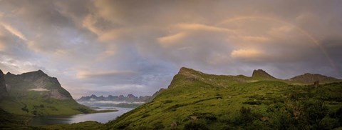 Framed Rainbow in the Mountains Print