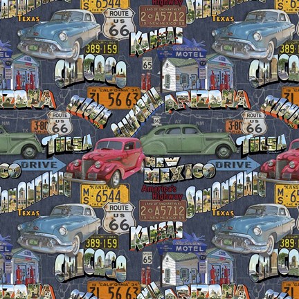 Framed Route 66 - Cars III Print