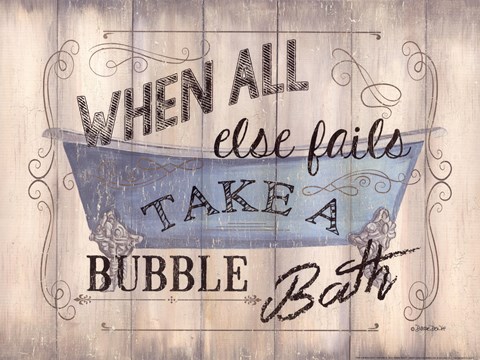 Framed Take A Bubble Bath Print
