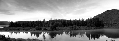 Framed Wyoming, Grand Teton Park, Ox Bow Bend Print