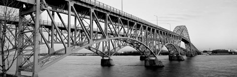 Framed South Grand Island Bridge, Niagara River, Grand Island, NY Print