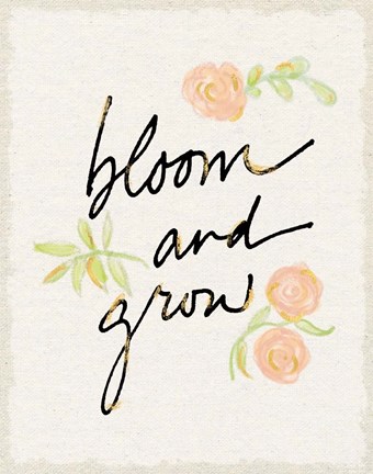 Framed Bloom and Grow Print