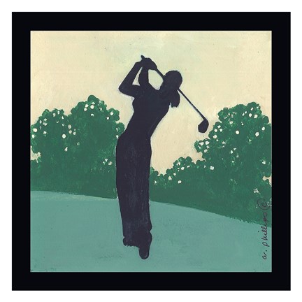 Framed Play Golf I Print