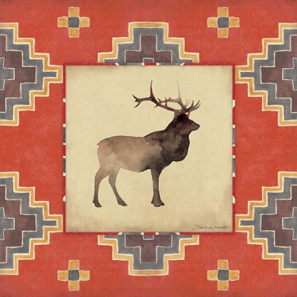 Framed Elk Blanket Print