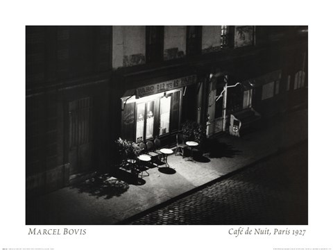 Framed Cafe de Nuit, Paris 1927 Print