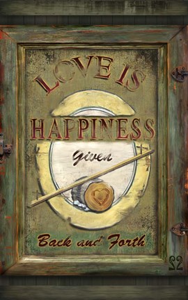 Framed Love Is Happiness Print