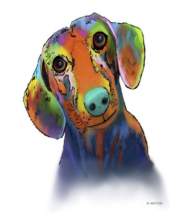 Framed Dachshund 1 Print