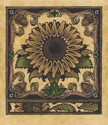Framed Apple Sunflower 2 Print