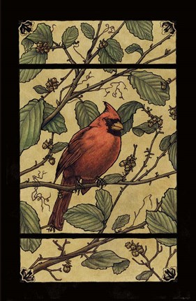 Framed Apple Cardinal Print