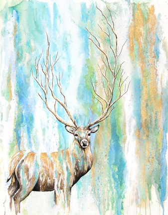 Framed Deer Tree Print
