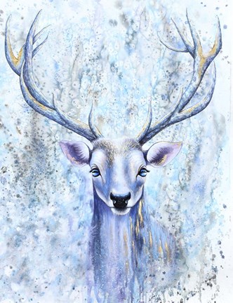Framed Blue Spirit Deer Print
