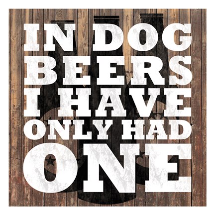 Framed Dog Beers Print
