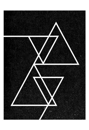 Framed Black Triangle Print